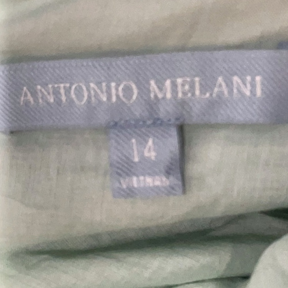 Antonio Melani x Born on Fifth Flora Crew 14 xl Long Blouson Sleeve Eyelet Dress - Picture 2 of 4
